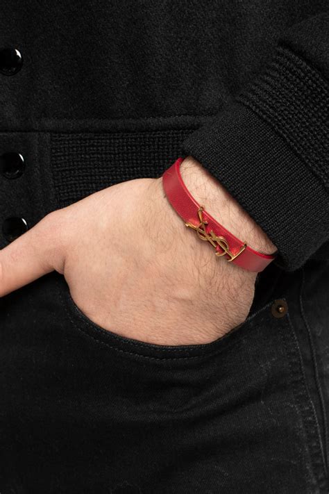 bracelet yves saint laurent homme|yves saint laurent leather bracelet.